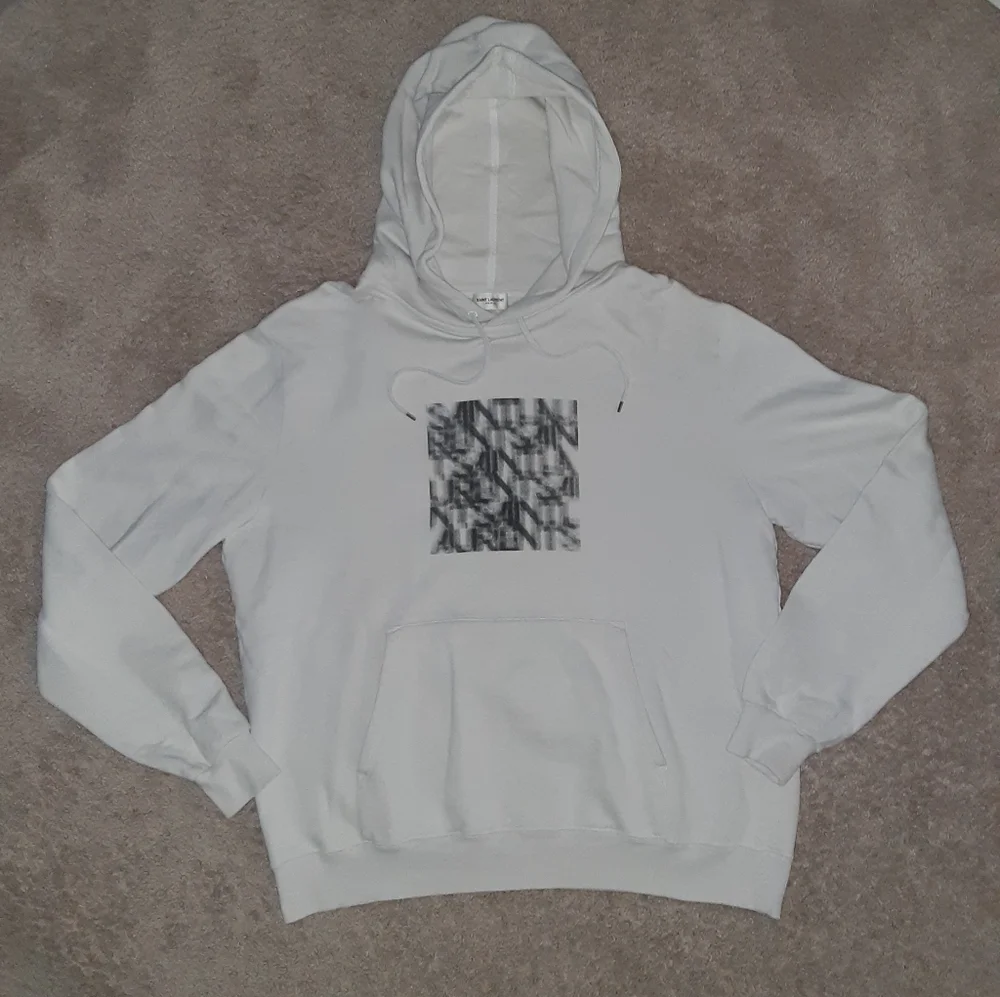 MEN'S SAINT LAURENT OPTICAL ILLUSION PRINT HOODIE - Picture 6 of 12